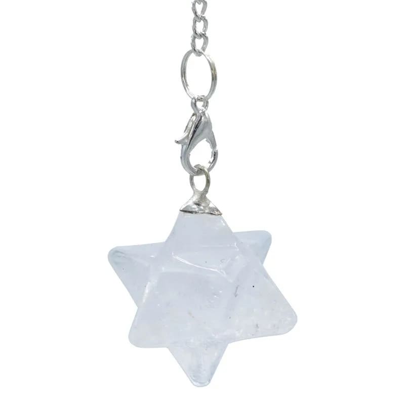 Bergkristal Merkaba chakra pendel achtpuntig